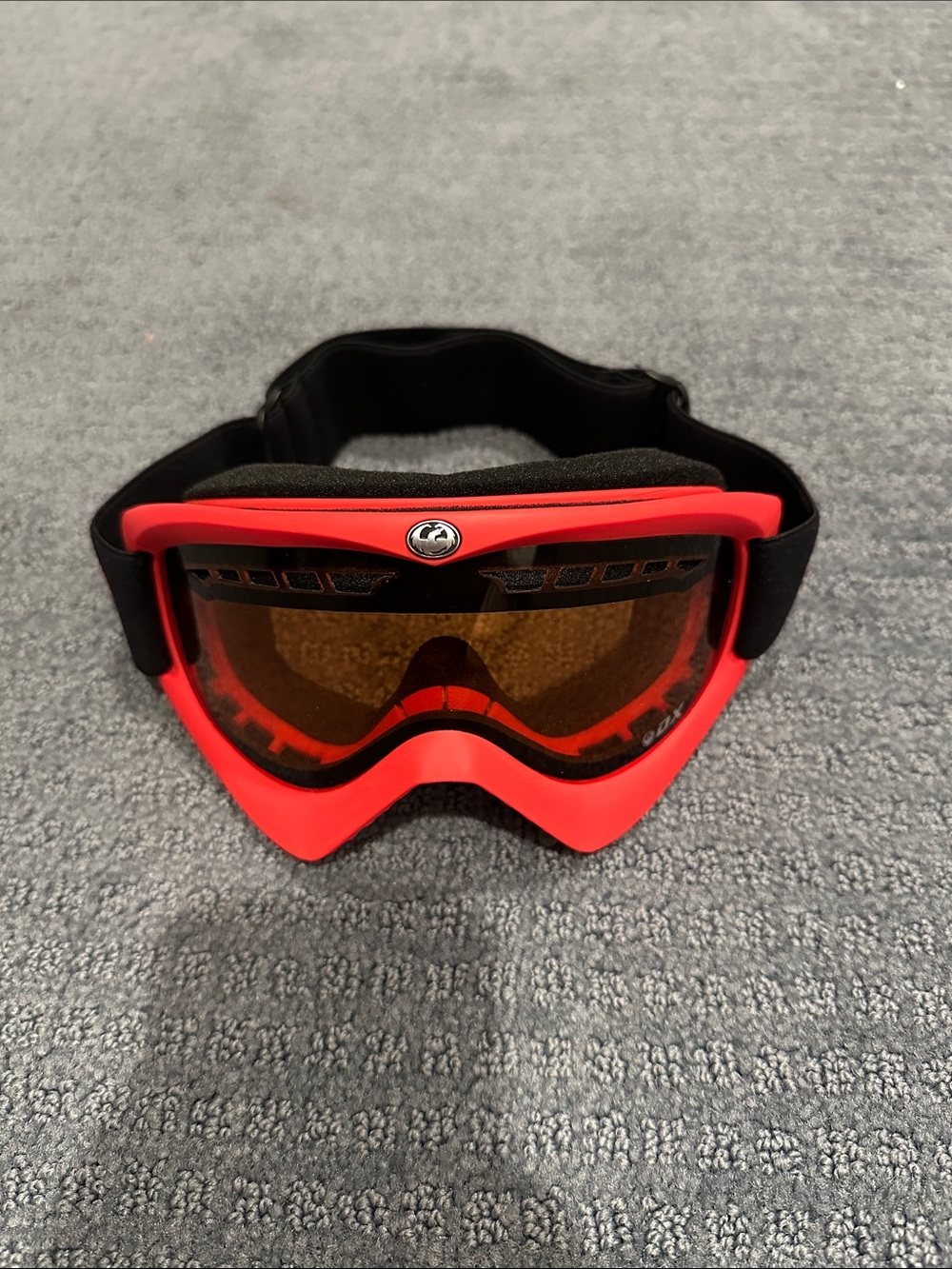 Dragon Red Snow Goggles with Amber and Dark Lens. Interchangeable